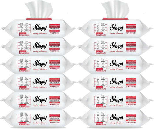 12x Sleepy Easy Clean Blumenserie Reinigungstücher Feuchttücher