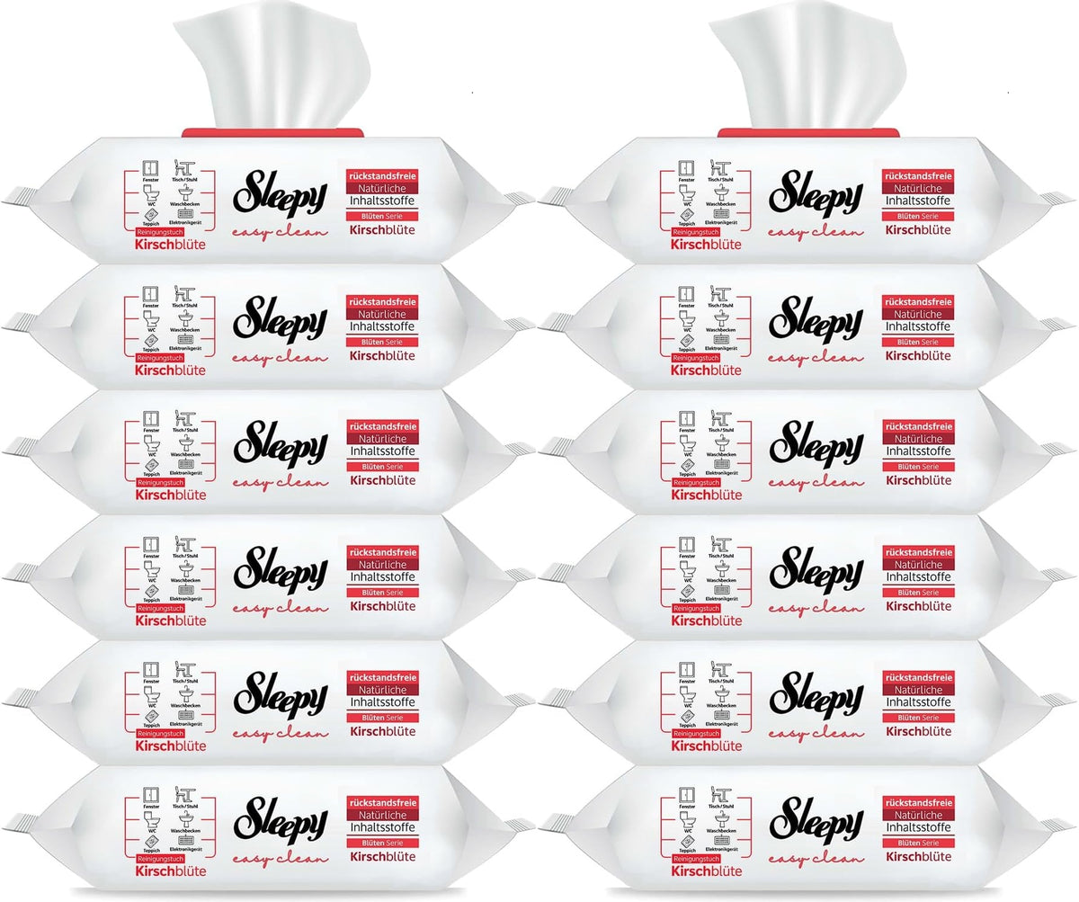 SPARSET 12x Sleepy Easy Clean Blumenserie Reinigungstücher Feuchttücher - Bauwolke24