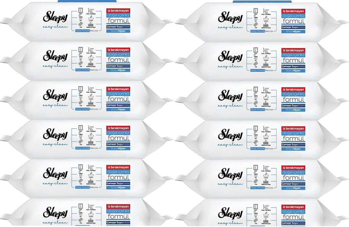 12x Sleepy Easy Clean Standard Reinigungstücher Feuchttücher - Bauwolke24