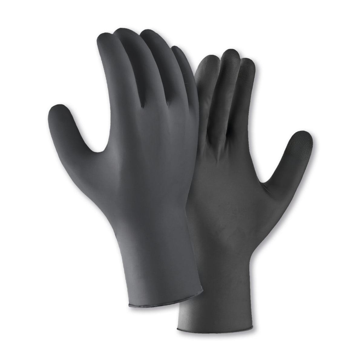 teXXor® 2216 Nitril-Einweghandschuhe 100 Stk. fingerspitzentexturiert schwarz - Bauwolke24