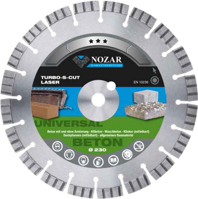 Nozar Laser Turbo-S-Cut Diamant-Trennscheibe; Produktserie, Ausführung gemäß Auswahl