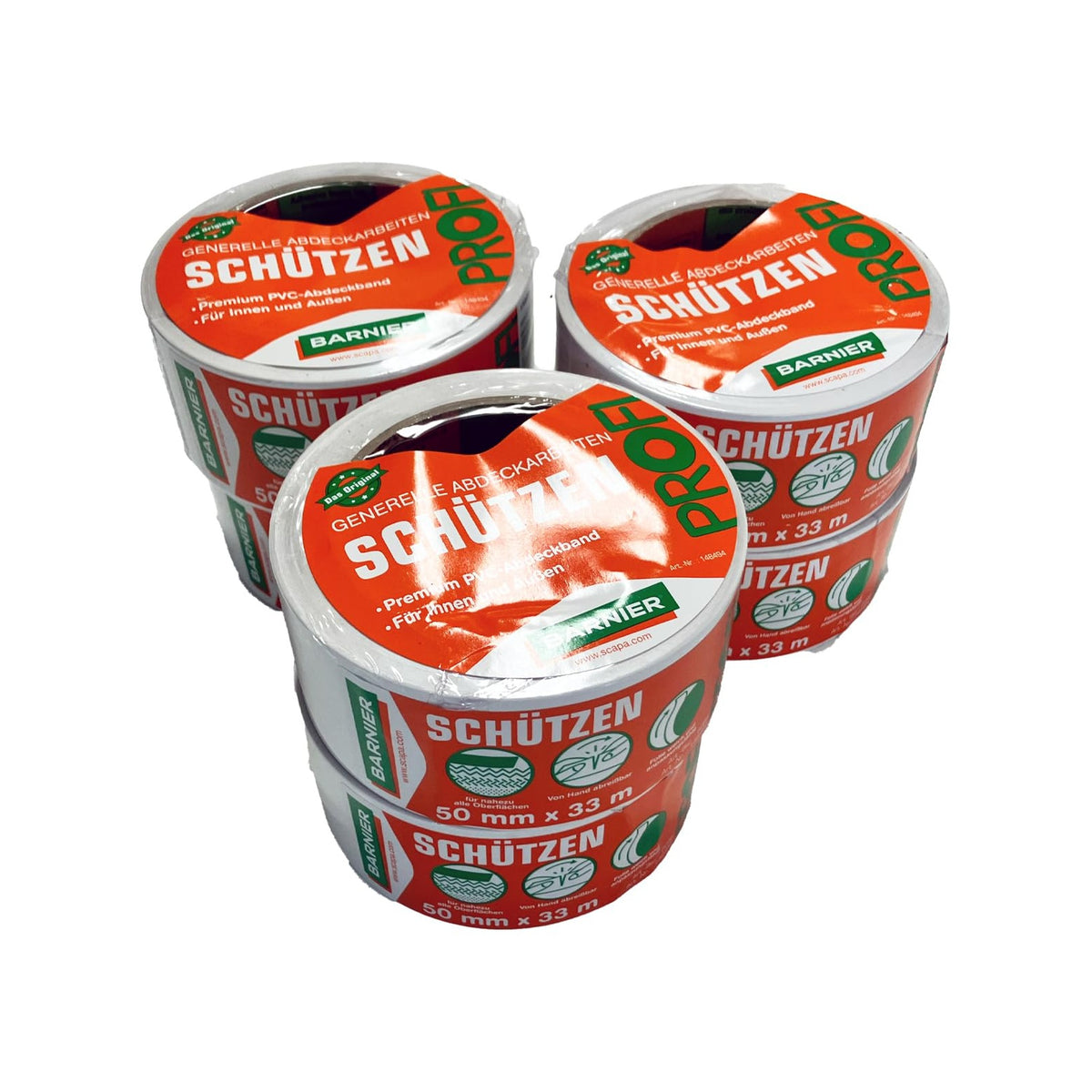 SPARSET 6x Scapa Barnier ® 6096 PVC-Abdeckband weiß - Bauwolke24