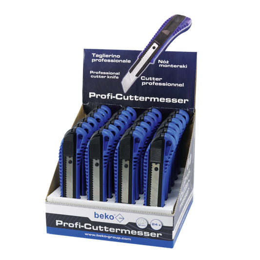 beko® Profi-Cuttermesser Japan| 18 mm Cutter blau/schwarz - Bauwolke24