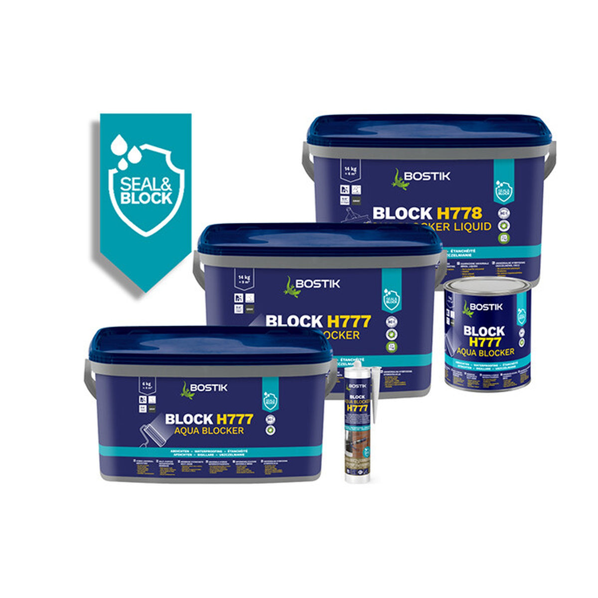 Bostik BLOCK H777 AQUA BLOCKER Universalabdichtung – Grau - Bauwolke24