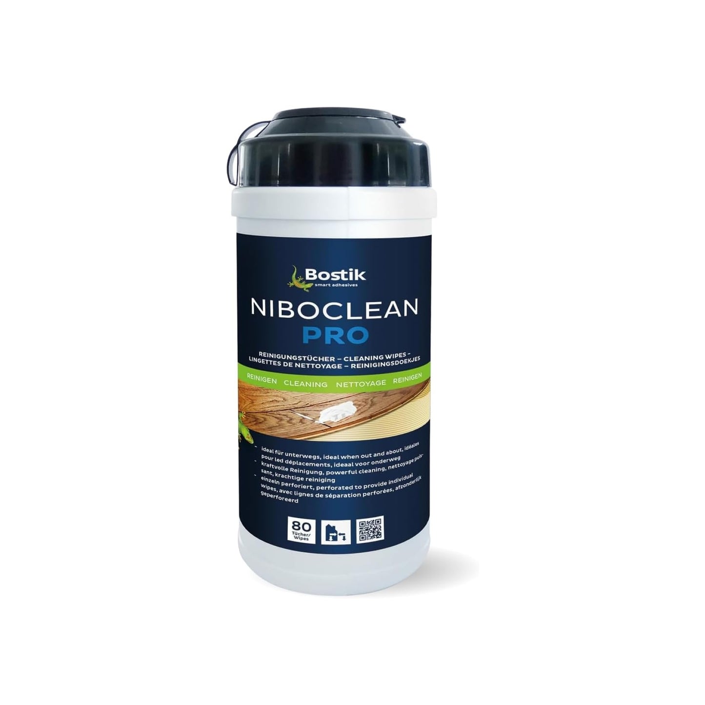 Bostik NIBOCLEAN PRO Reinigungstücher – 80 Tücher Dose