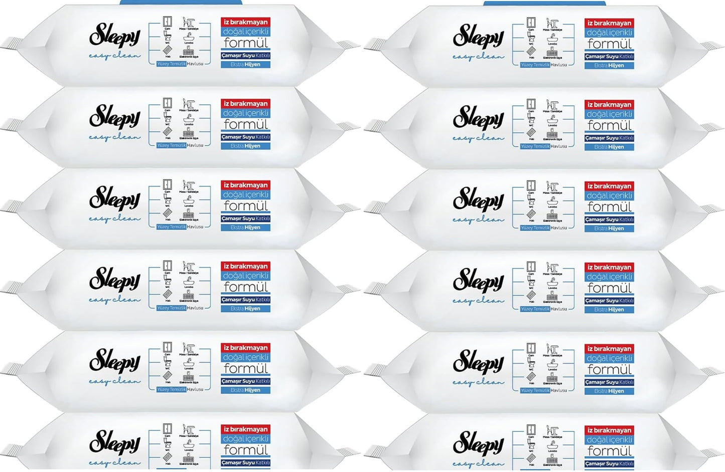 12x Sleepy Easy Clean Standard Reinigungstücher Feuchttücher - Bauwolke24