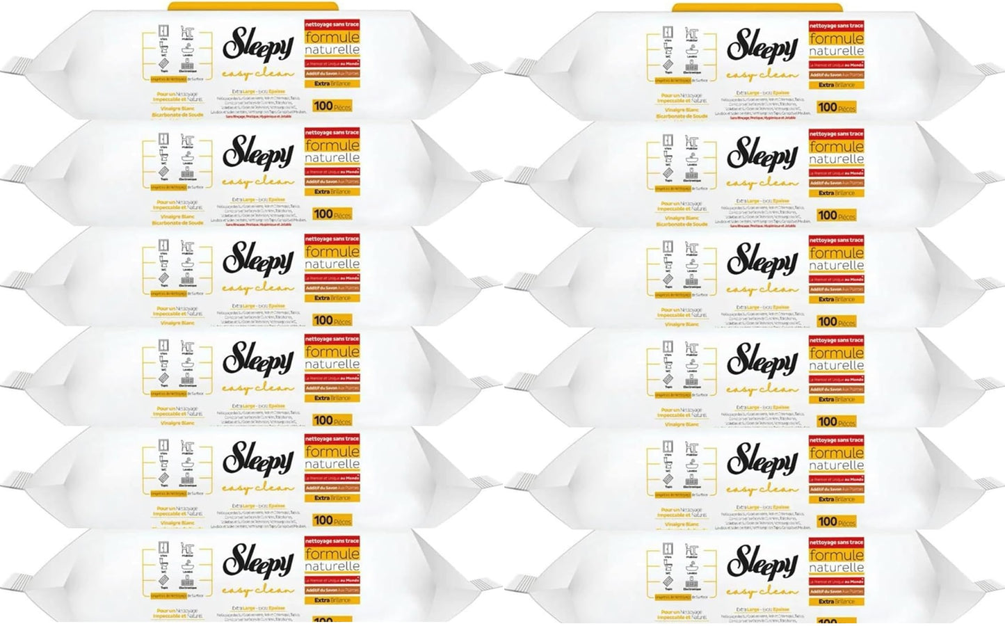 12x Sleepy Easy Clean Standard Reinigungstücher Feuchttücher - Bauwolke24