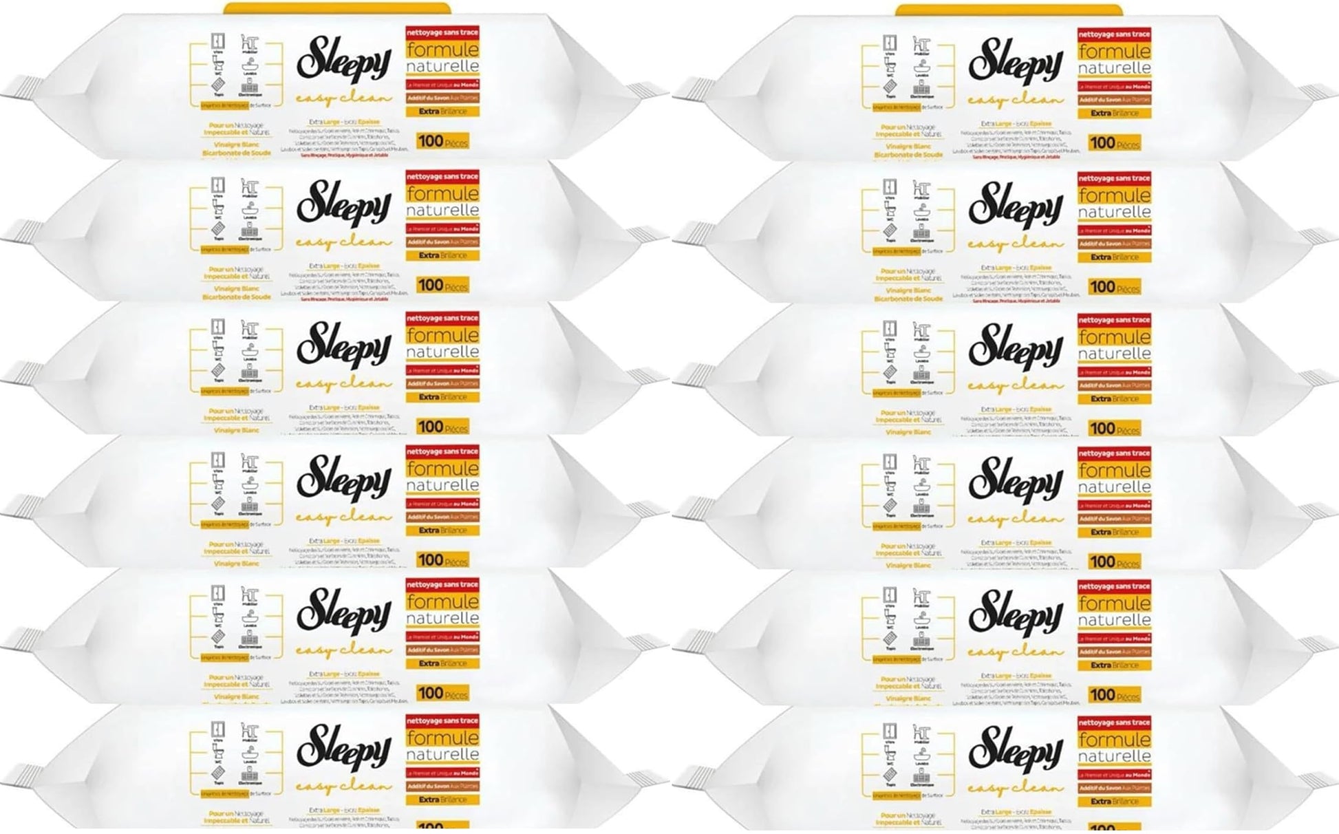 12x Sleepy Easy Clean Standard Reinigungstücher Feuchttücher - Bauwolke24