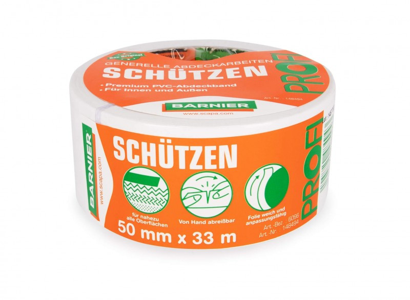 SPARSET 36x Scapa Barnier ® 6096 PVC-Abdeckband weiß - Bauwolke24