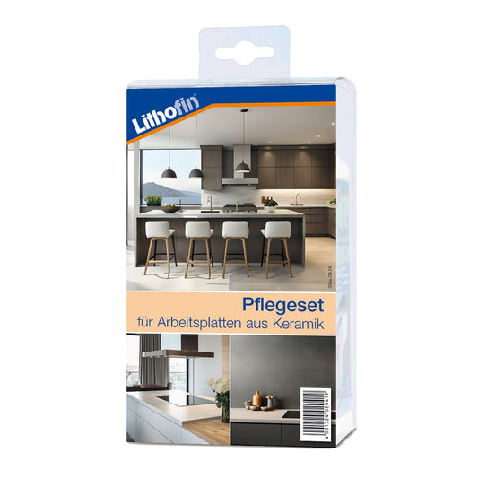 Lithofin Pflege-Set: Für Arbeitsplatten aus Keramik (Compact-Set) - Bauwolke24