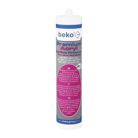 beko® Premium-Acryl mit 20% Dehnung 310 ml weiß - Bauwolke24
