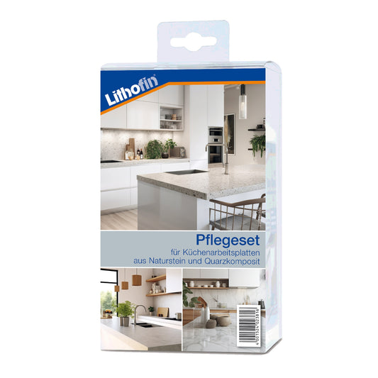 Lithofin Pflege-Set: Für Arbeitsplatten aus Naturstein und Quarz-Composit (Koffer) - Bauwolke24