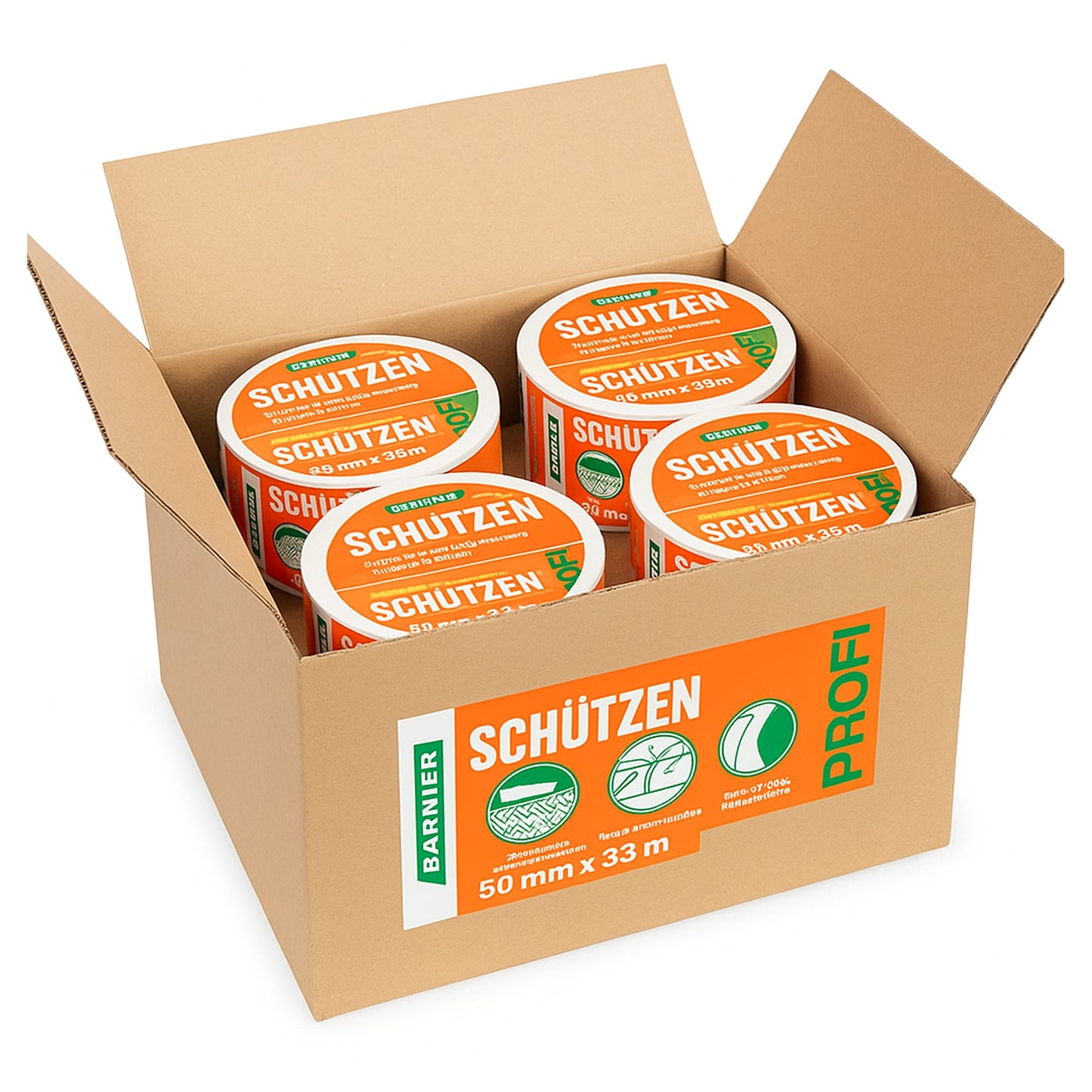 SPARSET 12x Scapa Barnier ® 6096 PVC-Abdeckband weiß - Bauwolke24