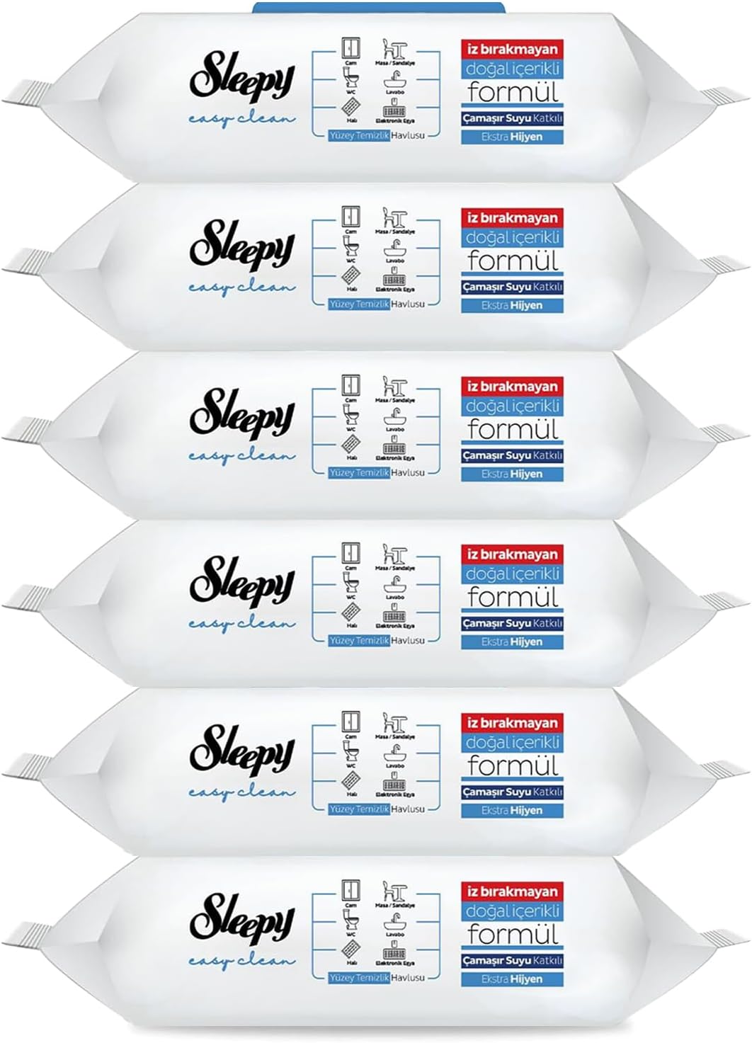 6x Sleepy Easy Clean Standard Reinigungstücher Feuchttücher - Bauwolke24