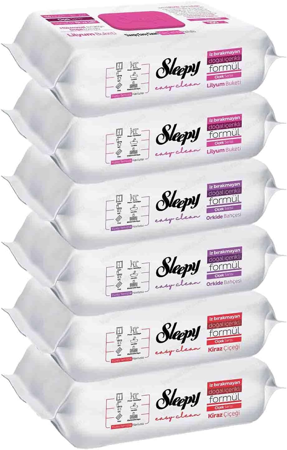 6x Sleepy Easy Clean Blumenserie Reinigungstücher Feuchttücher - Bauwolke24
