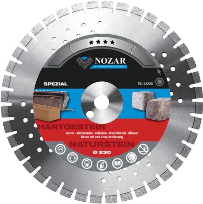 Nozar Spezial Diamant-Trennscheibe für Beton und Naturstein; Produktserie, Ausführung gemäß Auswahl