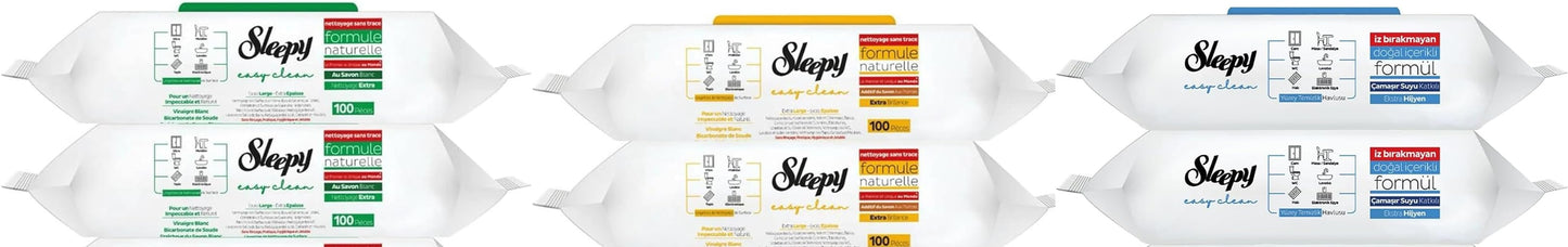 6x Sleepy Easy Clean Standard Reinigungstücher Feuchttücher - Bauwolke24