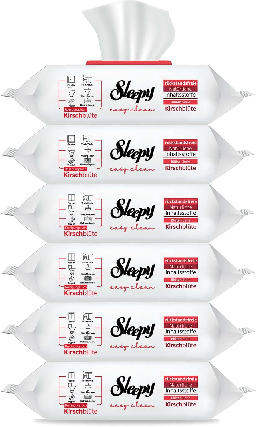 6x Sleepy Easy Clean Blumenserie Reinigungstücher Feuchttücher - Bauwolke24