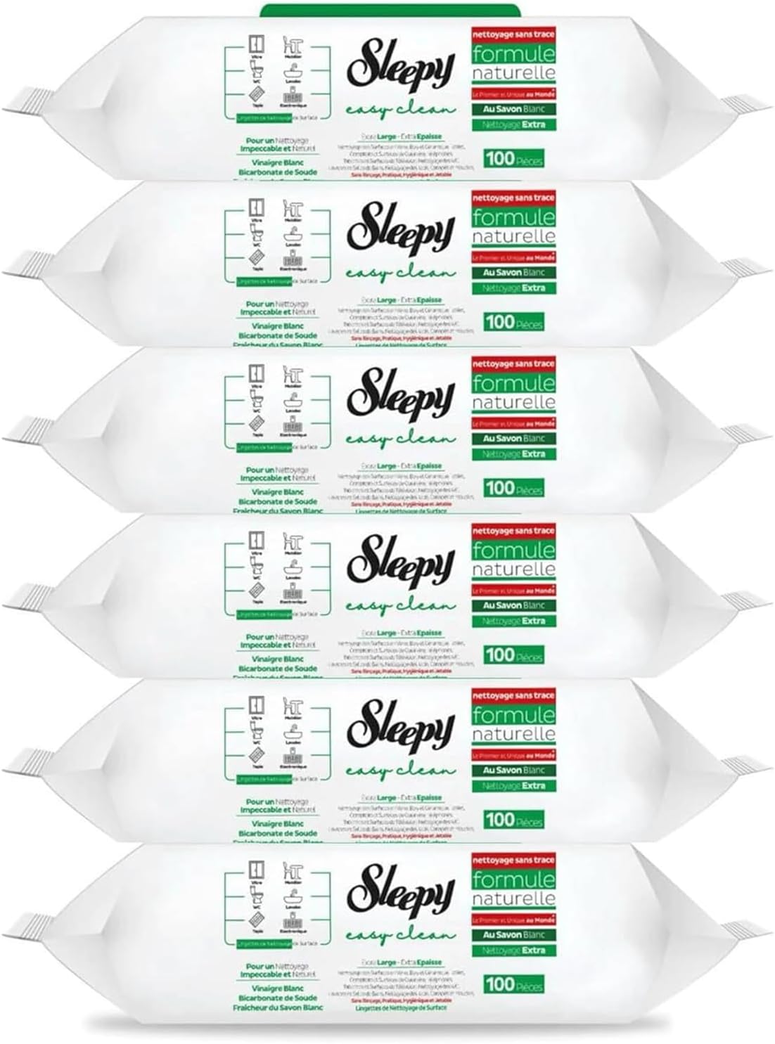 6x Sleepy Easy Clean Standard Reinigungstücher Feuchttücher - Bauwolke24