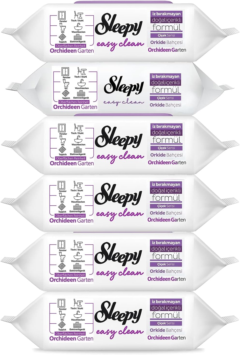 6x Sleepy Easy Clean Blumenserie Reinigungstücher Feuchttücher - Bauwolke24