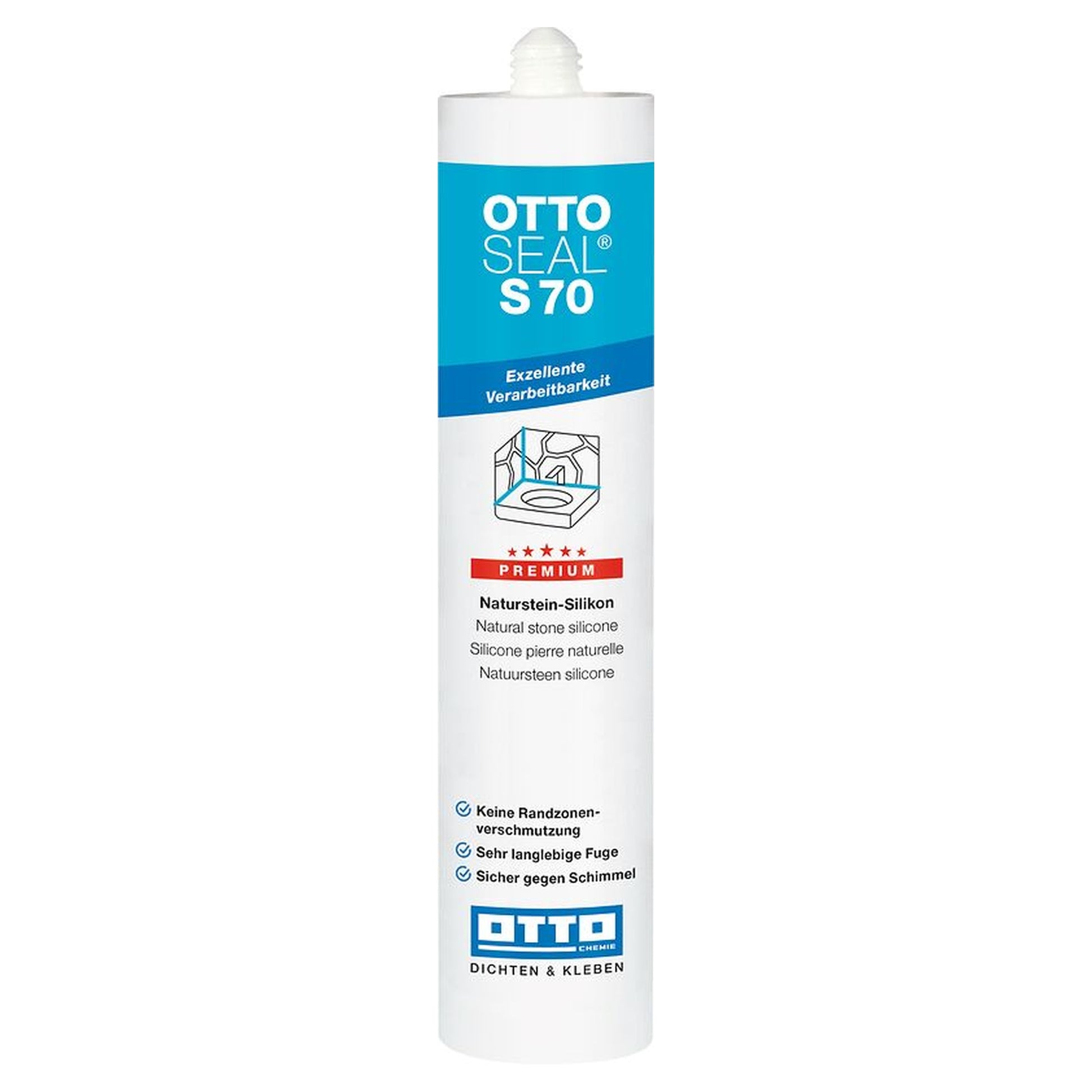 SPARSET 20x 310ml: OTTOSEAL® S 70 Premium-Naturstein-Silikon - Bauwolke24