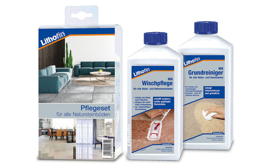 Lithofin Pflege-Set: Für Böden aus Naturstein (Compact-Set) - Bauwolke24
