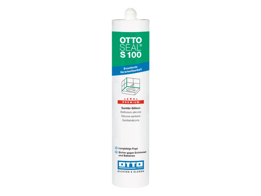 OTTOSEAL S 100 Premium Sanitär-Silikon 300 ml Kartusche Frontansicht
